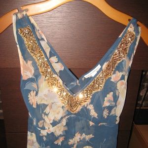 BANANA REPUBLIC SILK SEQUINED SUMMER TOP NWT
